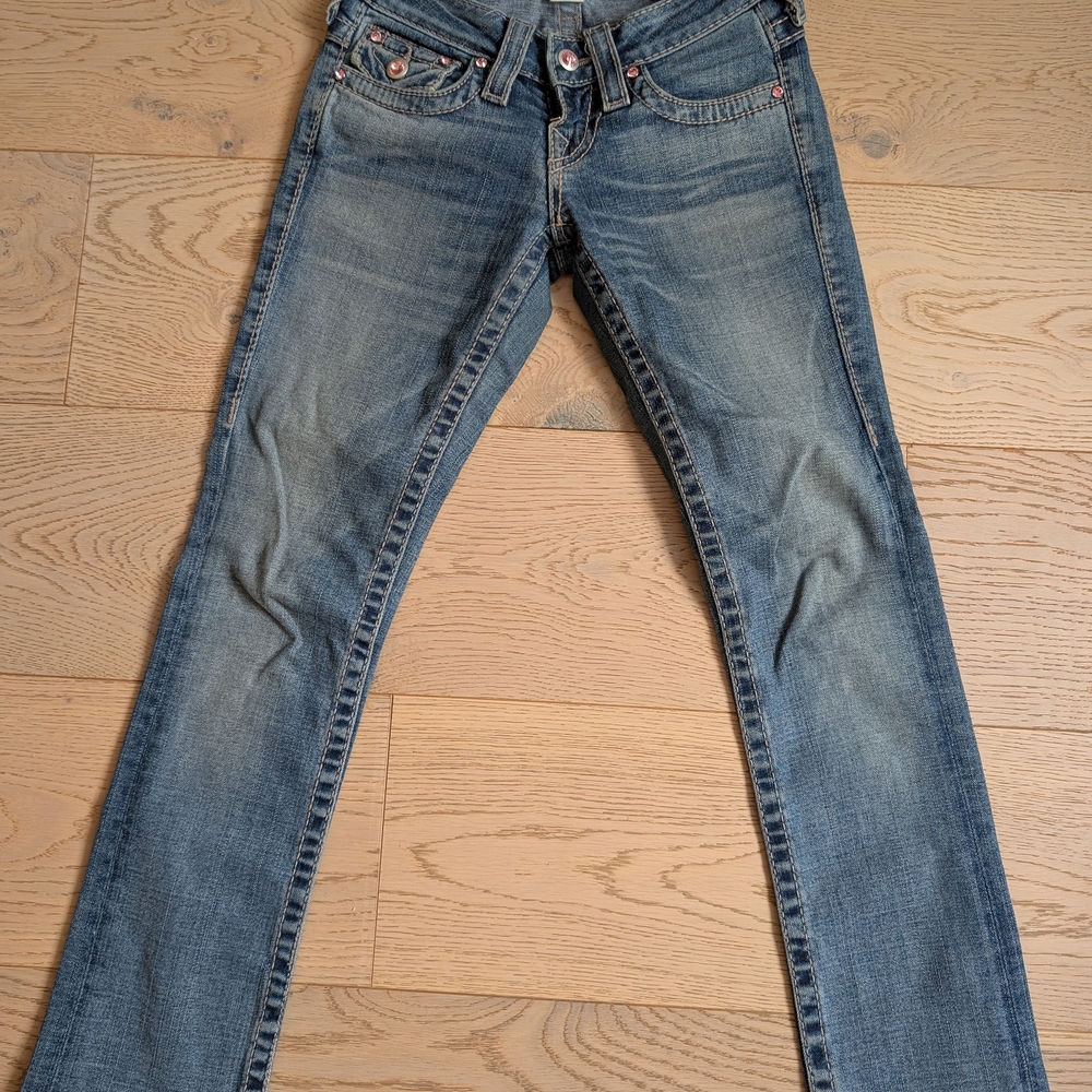 True Religion Women's Skinny Jeans in Light Blue
